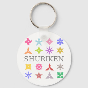Colourful Shuriken Key Ring