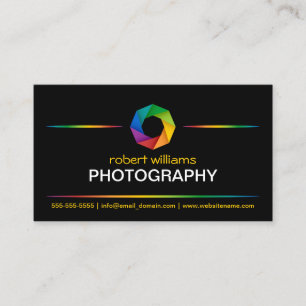 Colourful Shutter Photographer Business Card