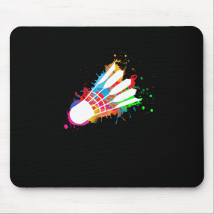 Colourful Shuttle Badminton Mouse Pad