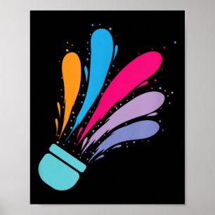 Colourful Shuttle Badminton Poster