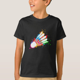 Colourful Shuttle Badminton T-Shirt