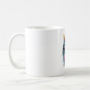 colourful Siberian Husky dog in PopArt style Coffee Mug
