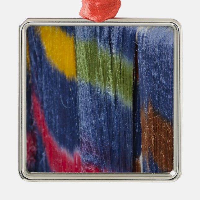 Colourful silk threads, Mandalay, Myanmar Metal Tree Decoration (Front)