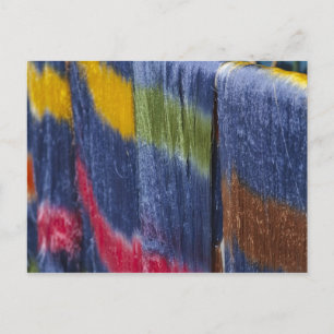 Colourful silk threads, Mandalay, Myanmar Postcard