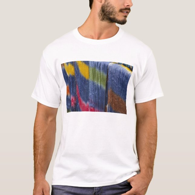 Colourful silk threads, Mandalay, Myanmar T-Shirt (Front)