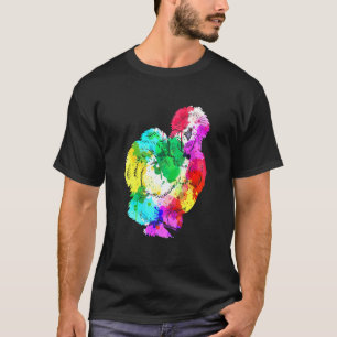 Colourful Silkie Chicken Fan Animal Art T-Shirt