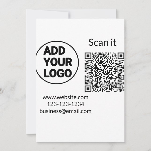 Colourful simple add your logo name text image invitation (Front)