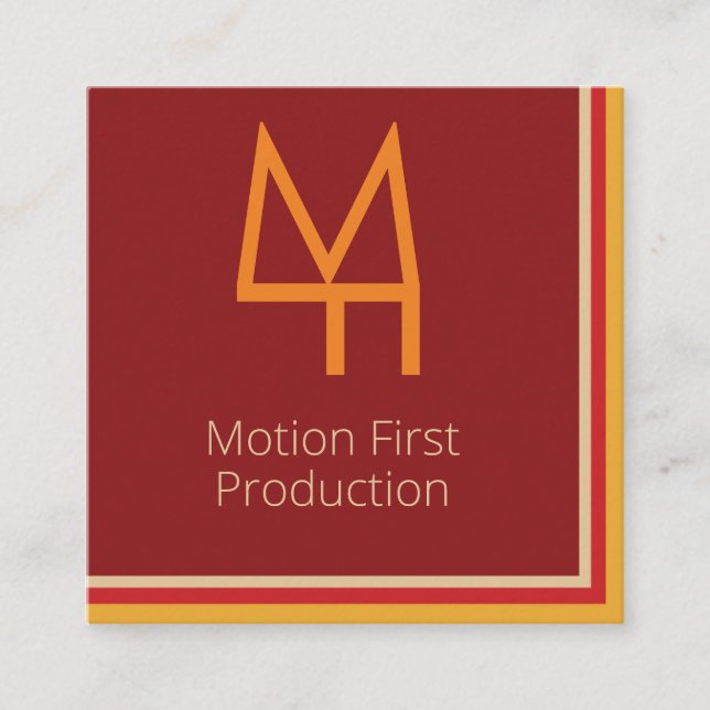 Colourful Simple Elegance Square Business Card (Front)