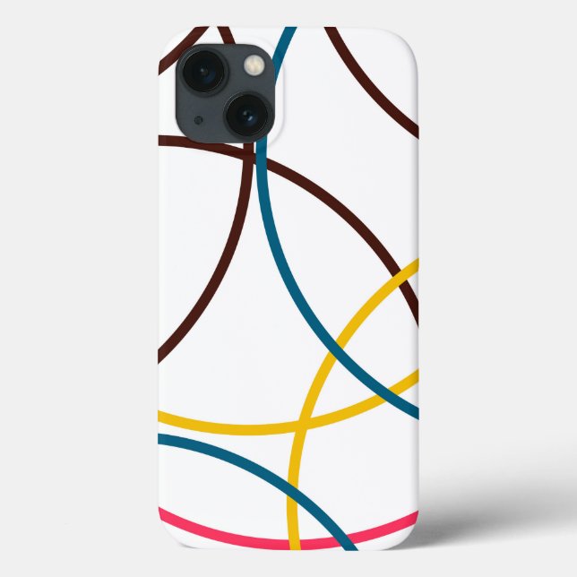 Colourful, simple modern cool, urban trendy circle Case-Mate iPhone case (Back)