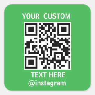 Colourful   Simple QR Small Business Custom QR Cod Square Sticker