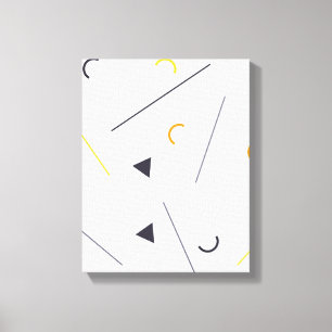 Colourful, simple, trendy, urban geometric design canvas print