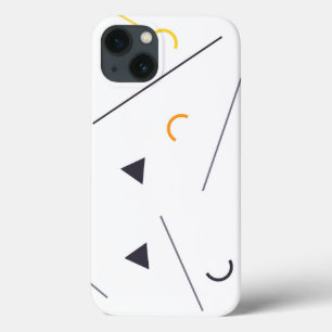 Colourful, simple, trendy, urban geometric design iPhone 13 case