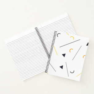 Colourful, simple, trendy, urban geometric design notebook