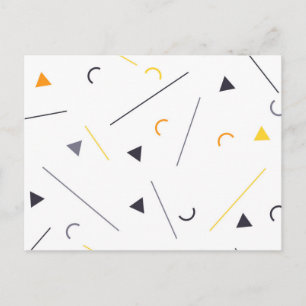 Colourful, simple, trendy, urban geometric design postcard