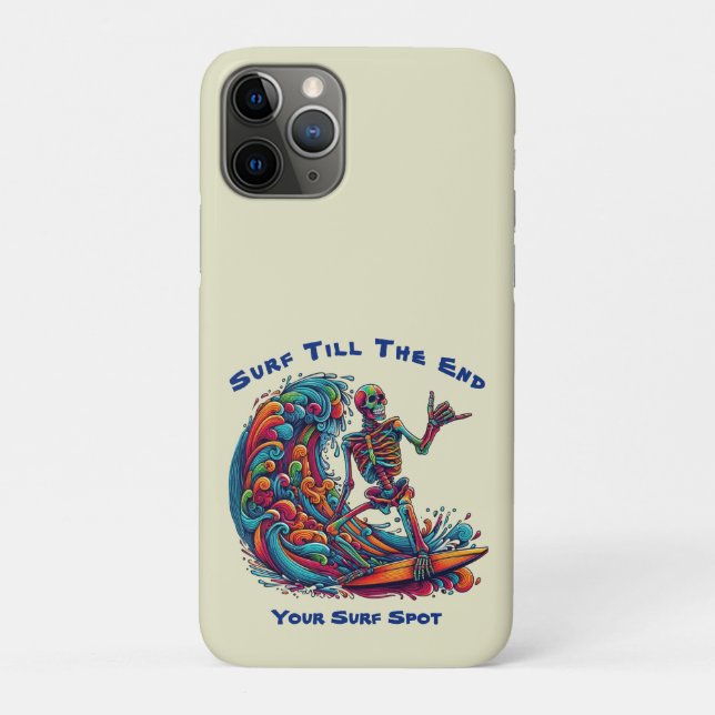 Colourful Skeleton Surfer Case-Mate iPhone Case (Back)