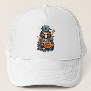 Colourful skeleton  trucker hat
