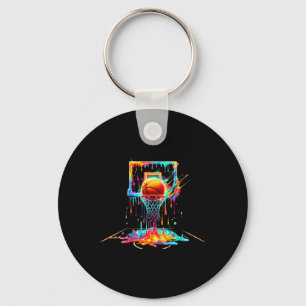 Colourful Sketll Dripping Colour Splash Hoop Net D Key Ring