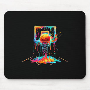 Colourful Sketll Dripping Colour Splash Hoop Net D Mouse Pad