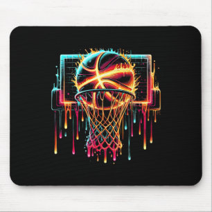 Colourful Sketll Dripping Colour Splash Hoop Net D Mouse Pad