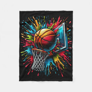 Colourful Sketll Hoop Fleece Blanket