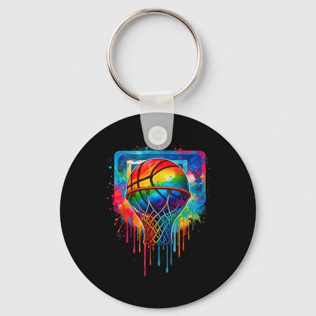 Colourful Sketll Ller Sketll Player Team Player  Key Ring (Front)
