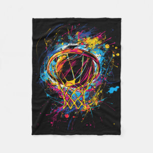 Colourful Sketll Tie Dye Colour Fleece Blanket