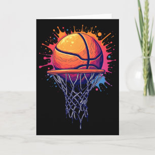 Colourful Sketll Tie Dye Colour Splash Sketll Hoop Card
