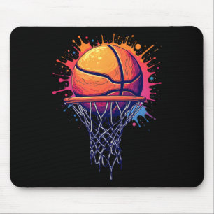 Colourful Sketll Tie Dye Colour Splash Sketll Hoop Mouse Pad