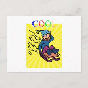 Colourful skiing gift   vintage skiing   skiing lo postcard