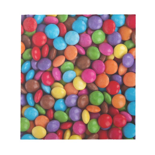 Colourful skittles candy notepad (Front)