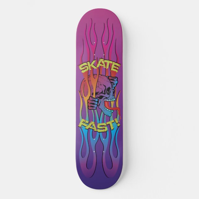 Colourful Skul Skateboard (Front)