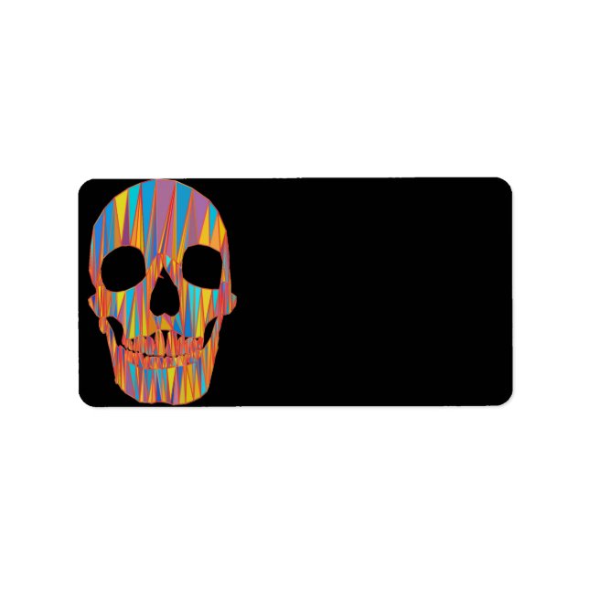 Colourful Skull Address Label (Front)