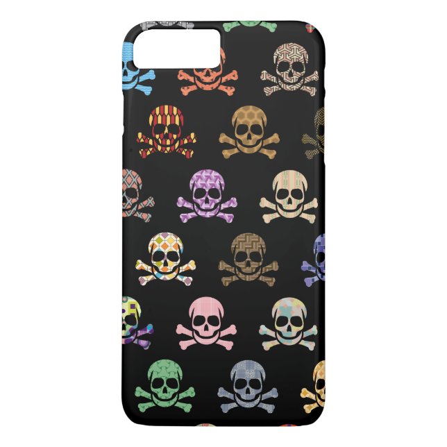 Colourful Skull & Crossbones Case-Mate iPhone Case (Back)