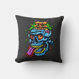 Colourful Skull Explosion Cushion