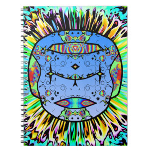 Colourful skull notebook