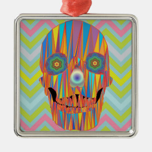 Colourful Skull Ornament