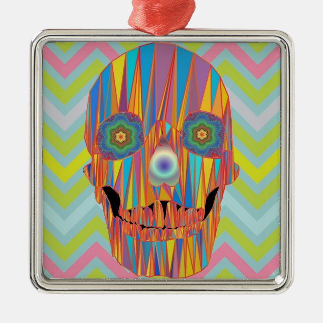 Colourful Skull Ornament (Front)