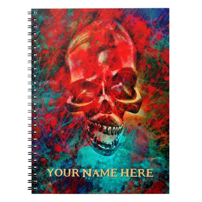 Colourful skull. Personalised Notebook (Front)