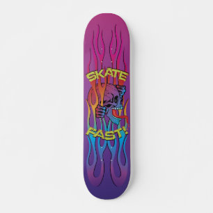 Colourful Skull Skate Skateboard