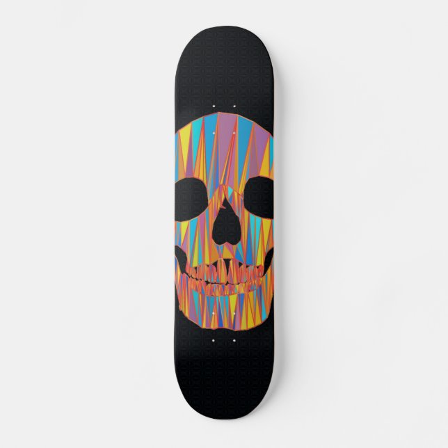 Colourful Skull Skateboard (Front)
