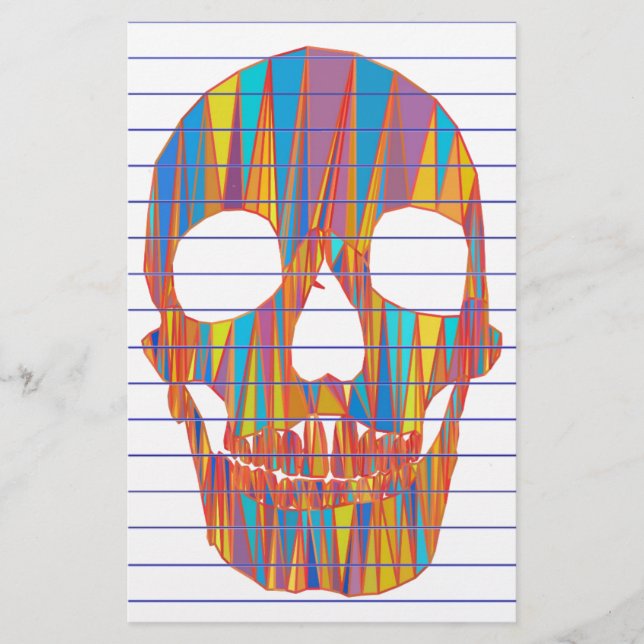 Colourful Skull Stationery (Front)