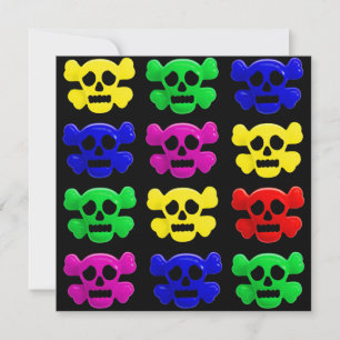 Colourful skulls pattern