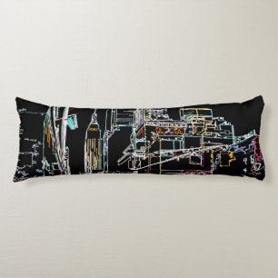 Colourful skyline in Manhattan Body Cushion