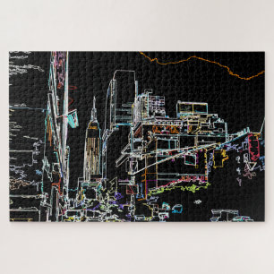 Colourful skyline in Manhattan Jigsaw Puzzle