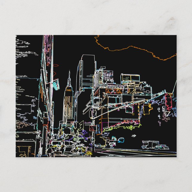 Colourful skyline in Manhattan Postcard (Front)
