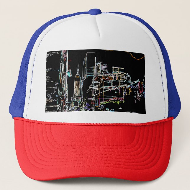 Colourful skyline in Manhattan Trucker Hat (Front)
