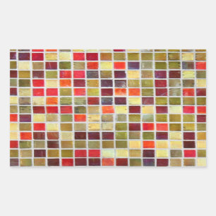 Colourful Small  Tiling Background Rectangular Sticker