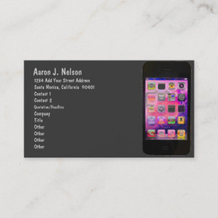 Colourful Smart Phone Personal Business Card