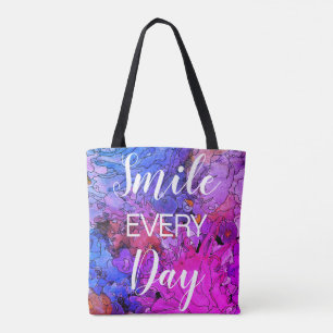 Colourful Smile Every Day Tote Bag