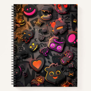Colourful smile & happy faces  notebook